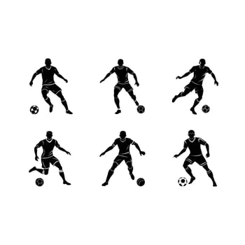 Football Player and Line Art Design vector
