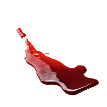 Red liquid resembling a guitar on a white surface transparent png
