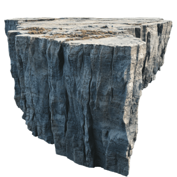 Steep cliffs in bright sunlight transparent png