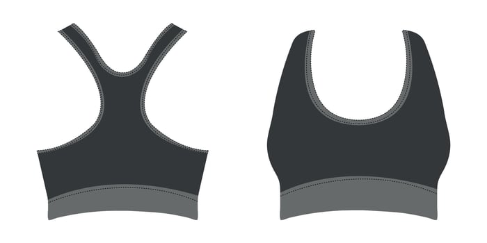 brazer front and backside illustration for sports and gym women and girls vector