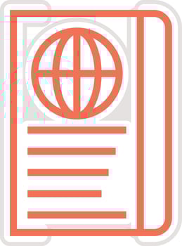 Passport Icon Design Illustration vector