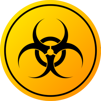 Danger yellow signs. Radiation sign, Biohazard sign. illustration png