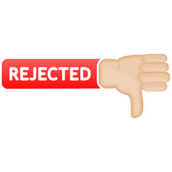 Approved and Rejected banner. Positive feedback concept. Flat banner. illustration png