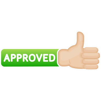 Approved and Rejected banner. Positive feedback concept. Flat banner. illustration png