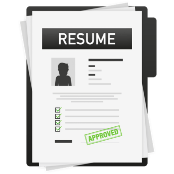 Resume flat. Business management. Document icon illustration png