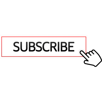 Icon with red subscribe button on white background for web marketing design. Flat deign. Social media element. illustration png