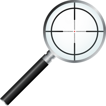 Magnifying glass. With Gradient Mesh. illustration png