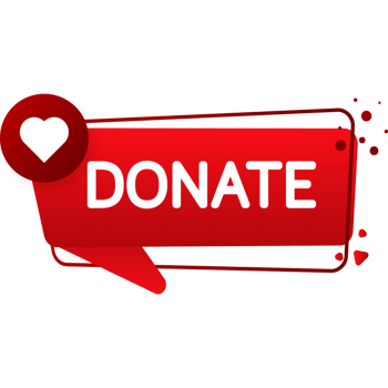 Donate heart in flat style. flat illustration png