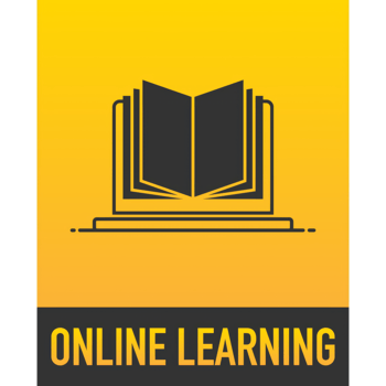 Online learning logo. Banner for concept design. Isometric illustration. Business concept png