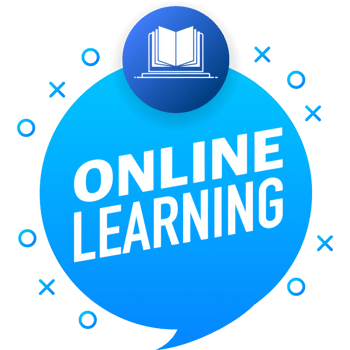 Online learning logo. Banner for concept design. Isometric illustration. Business concept png