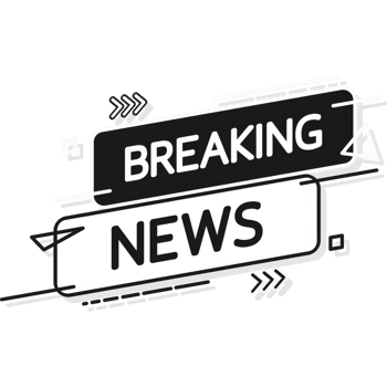 Breaking news flat red illustration. in flat design style. illustration png