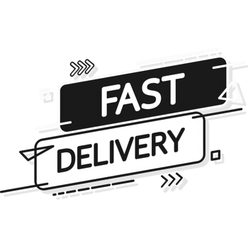 Fast delivery service badge. Fast time delivery order with stopwatch on white background. illustration png