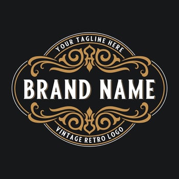 luxury logo design. with the concept of decorative ornaments, it is very suitable for barbers, boutiques, shop signboards, handiman and others vector
