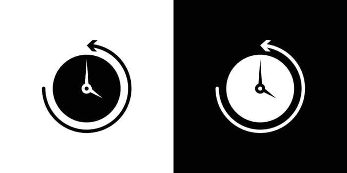 History icon Isolated flat in outline vector