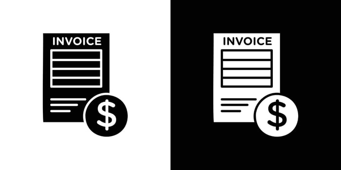 Invoice document icon Isolated flat in outline vector