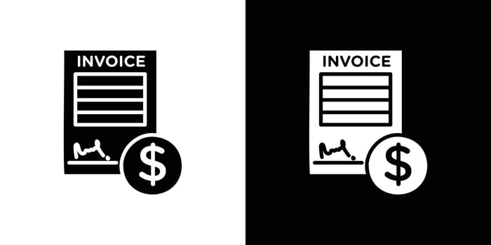Invoice icon Isolated flat in outline vector