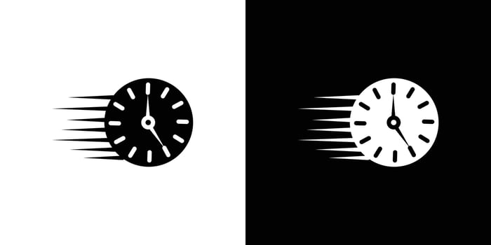 Quick time icon Isolated flat in outline vector
