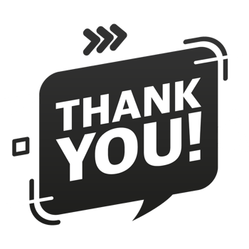 Flat Design Speech Bubble Thank You. Illusatrtion on color background png