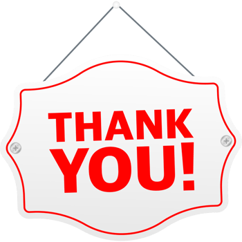 Flat Design door sign Thank You. Illusatrtion on color background png