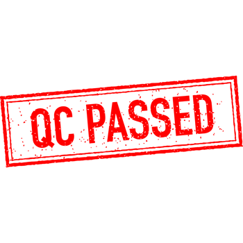 Qc passed, great design for any purposes. Qc passed. illustration. Tick icon. Red stamp png