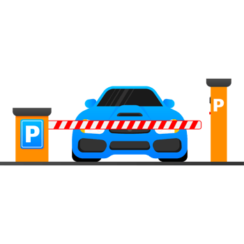 Isolated Parking zone Blue roadsign with letter P isolated on white background png