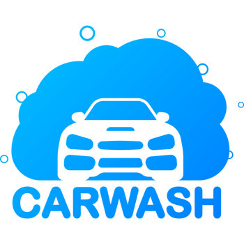 Abstract infographic with carwash flat illustration. High pressure washer. banner png