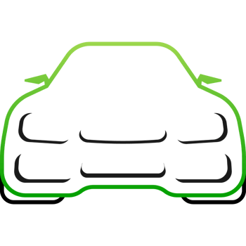 Banner with green eco car. Ecology concept. Electric power. Eco friendly transport concept. png