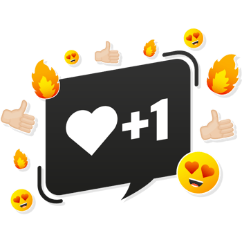 Flat new like for paper design. Face symbol. Social media flat icon png