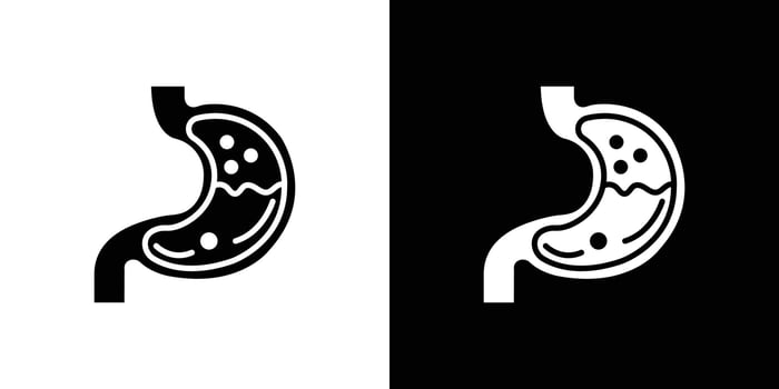 Stomach icon Isolated flat in outline vector