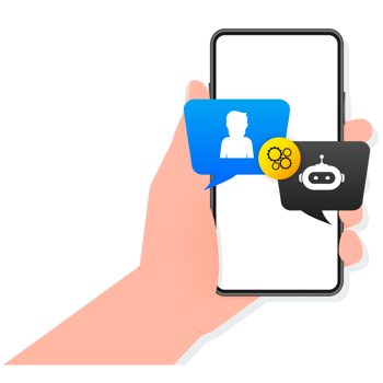 Chatbot icon concept, chat bot or chatterbot. Robot Virtual Assistance Of Website Or Mobile Applications. illustration png