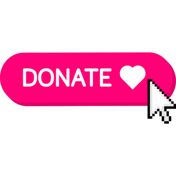 Donate heart red button in flat style. flat illustration png
