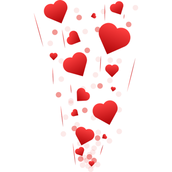 Happy valentines in 3d style. Heart love background. Text box. Happy valentines in abstract style on red background png
