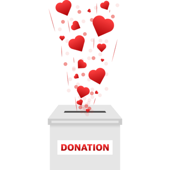 Donation hearts, great design for any purposes. Doodle collection with donation for concept design. Flat cartoon money illustration png
