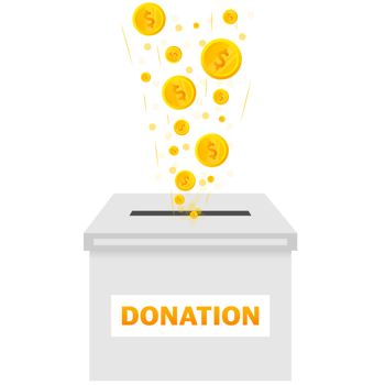 Donation money, great design for any purposes. Doodle collection with donation for concept design. Flat cartoon money illustration png