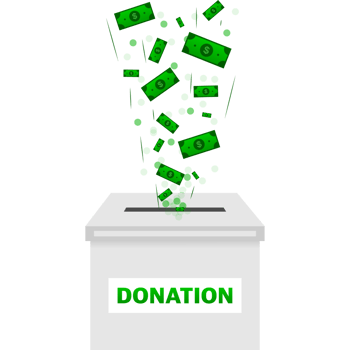 Donation money, great design for any purposes. Doodle collection with donation for concept design. Flat cartoon money illustration png