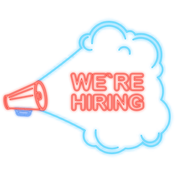 We re hiring. flat illustration on white background png