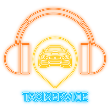 Neon Icon. Taxi service, great design for any purposes. App logo concept. Brochure design template, card, banner. png