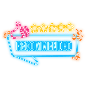 Neon Icon. Blue modern illustration banner recommended png