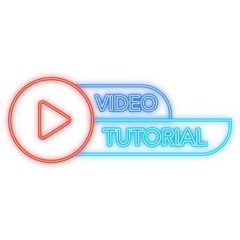 Neon Icon. tutorial icon on white background. tutorial banner png