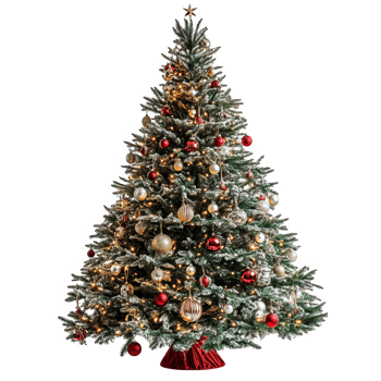 Festive Christmas Tree transparent background png