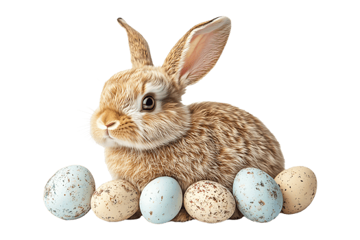 Easter bunny isolated on transparent background. png