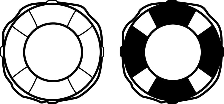 Lifebuoy icons. Maritime Water Safety. Illustration. Leisure and Tourism vector