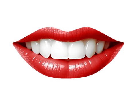 a red mouth with white teeth on a transparent background png