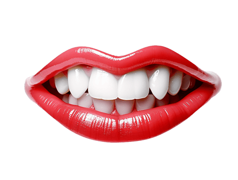 Woman mouth with white teeth png