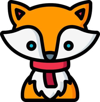 Fox cartoon illustration vector