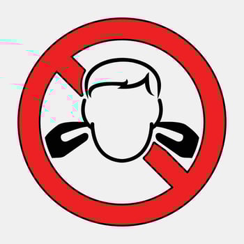 No Smoking Symbol with Red Circle and Slash Design vector