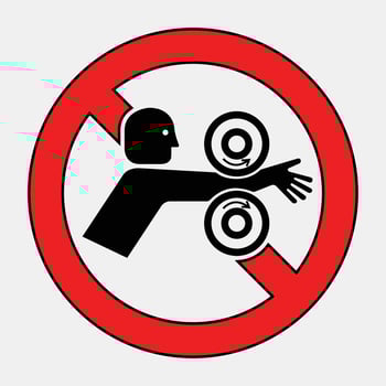 No Lifting Signs for Safety in Work Environments vector