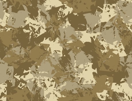 Desert grunge camouflage seamless pattern. Military texture, beige dirty brush stroke camo clothing. design style for t-shirt. Combat fabric design vector