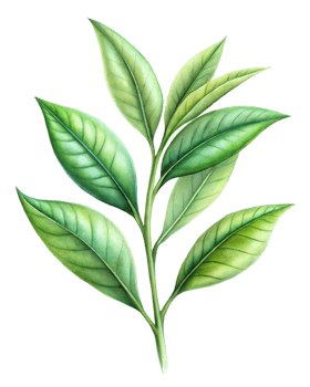 A green leaf with leaves on it png
