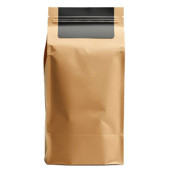Coffee Bag with blank label front view isolate on transparency background png